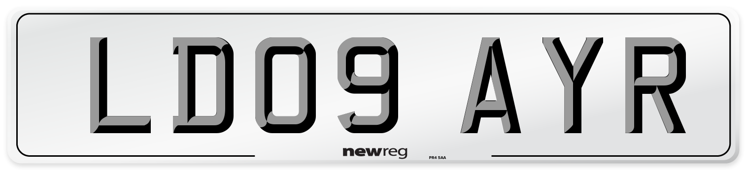 LD09 AYR Number Plate from New Reg